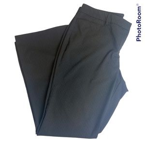 New York & Co. Black Pin Stripe Trouser Pant wide/boot cut leg Size 12P
